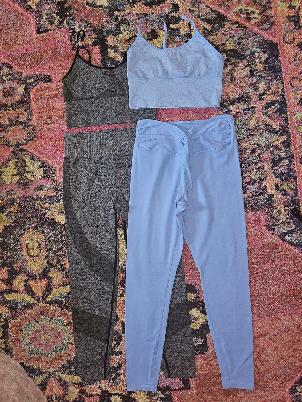 2 SETS! Pink Victoria's Secret Active Sets Leggings & Sports Bra Size LARGE